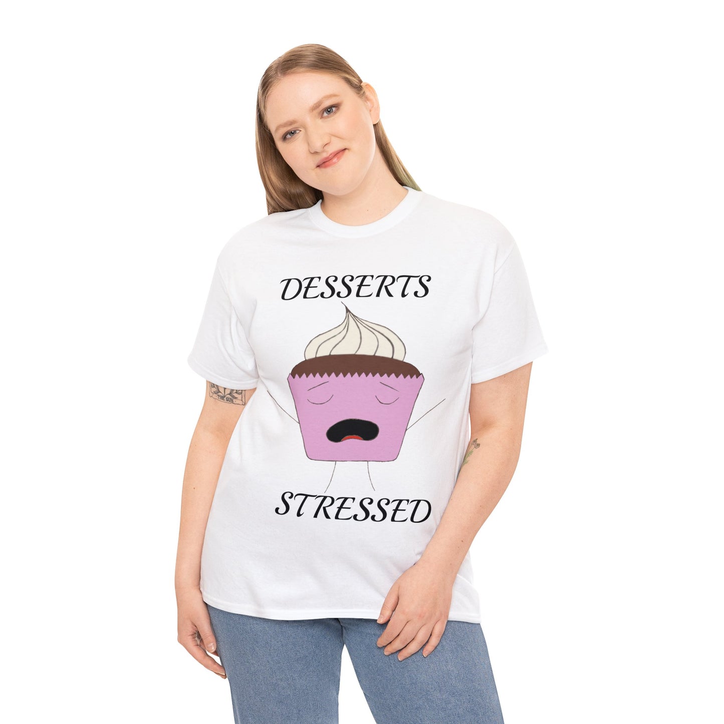 Stressed Desserts Unisex Heavy Cotton Tee